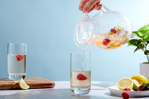 Set of 4 Highball Glasses 16 Oz Collins Cocktail Drinking Glass Cups, Bubble Base Glassware for Water, Juice, Cocktails, Beer Pint Glasses, Modern Basic Tumblers. - My Kitchen Products