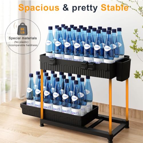 Sevenblue 3 Pack Under Sink Organizers,2-Tier Multi-Use Kitchen and Bathroom Organizers and Storage with Sliding Drawers,Bathroom Cabinet Organizer (Black, 12.8 Inch) - My Kitchen Products