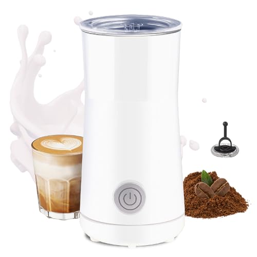 Seydere Simple Milk Frother, 2 in 1 Milk Steamer and Frother, Electric Milk Steamer, Milk Warmer and Hot Milk Foam Maker for Latter, Macchiato, Cappuccinos (White) - My Kitchen Products