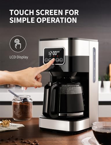 SHARDOR 10-Cup Programmable Coffee Maker, Regular & Strong Brew Drip Coffee Machine for Home and Office, Auto Shut Off, Permanent Filter, Silver - My Kitchen Products