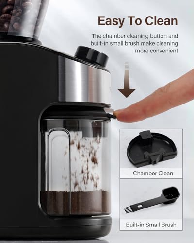SHARDOR Burr Coffee Grinder Electric with 32 Grinding Sizes 4.0, Coffee Grinders for Home Use with 40 Seconds Adjustable Electronic Timer, Coffee Bean Grinder with Chamber Cleaning Button,Black - My Kitchen Products