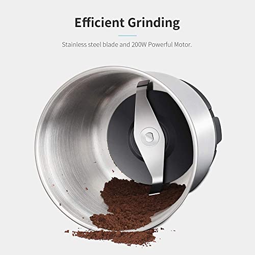 SHARDOR Coffee Grinder Electric, Coffee Bean Electric, Herb, Nut Grain Grinder with 1 Removable Stainless Steel Bowl, Black - My Kitchen Products