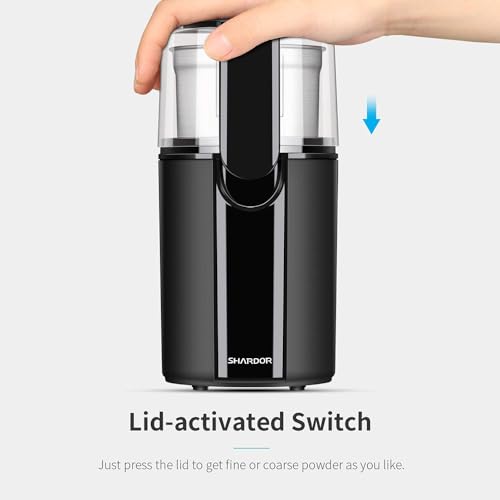 SHARDOR Coffee Grinder Electric, Coffee Bean Electric, Herb, Nut Grain Grinder with 1 Removable Stainless Steel Bowl, Black - My Kitchen Products