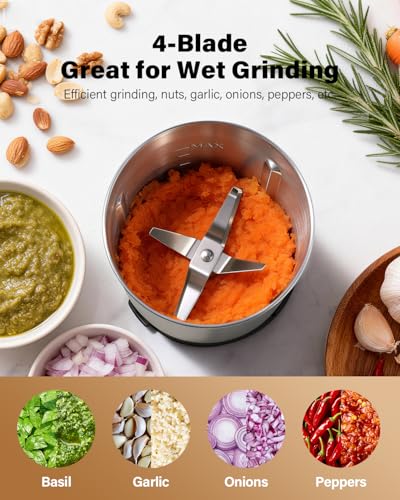 SHARDOR Coffee Grinder Electric, Spice, Herb, Grinder for Coffee Bean Spices and Seeds with 2 Removable Stainless Steel Bowls, Black - My Kitchen Products