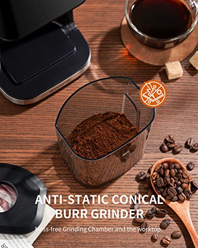 SHARDOR Conical Burr Espresso Coffee Grinder Electric with Precision Timer 2.0, Touchscreen Adjustable Burr Mill with 51 Precise Settings for Home Use, Anti-static, Stainless Steel - My Kitchen Products