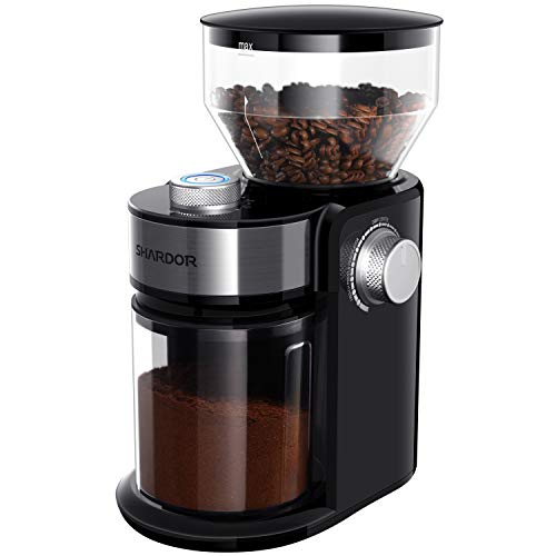 SHARDOR Electric Burr Coffee Grinder 2.0, Automatic Coffee Bean Grinder for Home Use, Adjustable Burr Mill with 16 Precise Settings for Espresso & French Press, Glossy Black - My Kitchen Products