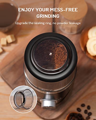 SHARDOR Electric Super Silent Blade Coffee Grinder, Timed Grind Control Rotary Knob, Adjustable Coarse to Fine for Coffee Beans, Spices & Herbs, with 1 Removable Stainless Steel Bowl, Black - My Kitchen Products