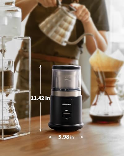 SHARDOR One Touch Coffee Grinder Electric, Spice, Herb, For Coffee Bean Spices and Seeds with 1 Removable Stainless Steel Bowl, Dry Grinder, Black - My Kitchen Products