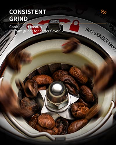 SHARDOR Professional Conical Burr Coffee Grinder, Coffee Bean Grinder with 48 Grind Settings for Espresso, Drip & French Press, Upgraded Anti-Static Technology, Precision Timer, Stainless Steel - My Kitchen Products