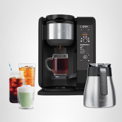 Shark Ninja CP307 Hot and Cold Brewed System W/Thermal Carafe Coffee Maker, Black - My Kitchen Products