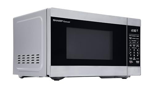 SHARP Compact Countertop Microwave Oven with Removable 10" Carousel Turntable, 700 Watt, 0.7 Cubic Feet, Stainless Steel - My Kitchen Products