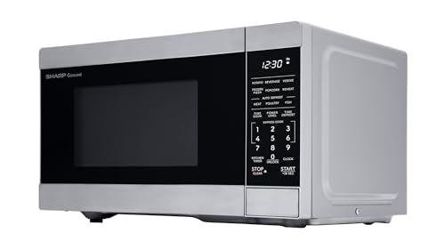 SHARP Compact Countertop Microwave Oven with Removable 10" Carousel Turntable, 700 Watt, 0.7 Cubic Feet, Stainless Steel - My Kitchen Products