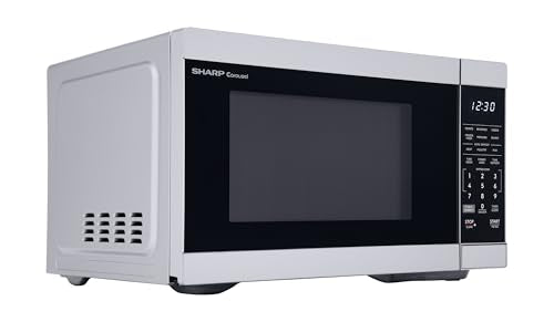 SHARP Countertop Microwave Oven Compatible with Alexa Orville Redenbacher's Certified with Removable 12.4" Carousel Turntable, 1000 Watt, 1.1 Cubic Feet, Stainless Steel - My Kitchen Products
