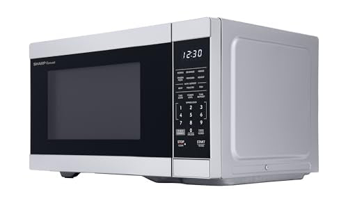 SHARP Countertop Microwave Oven Compatible with Alexa Orville Redenbacher's Certified with Removable 12.4" Carousel Turntable, 1000 Watt, 1.1 Cubic Feet, Stainless Steel - My Kitchen Products