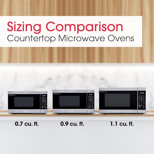 SHARP Countertop Microwave Oven Compatible with Alexa Orville Redenbacher's Certified with Removable 12.4" Carousel Turntable, 1000 Watt, 1.1 Cubic Feet, Stainless Steel - My Kitchen Products