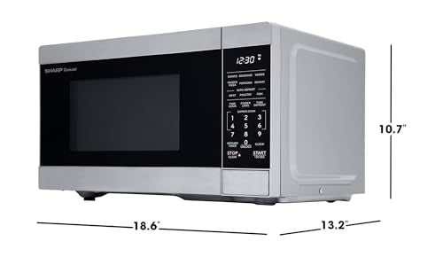 SHARP Countertop Microwave Oven with Removable 10.6" Carousel Turntable, 900 Watt, 0.9 Cubic Feet, Stainless Steel - My Kitchen Products