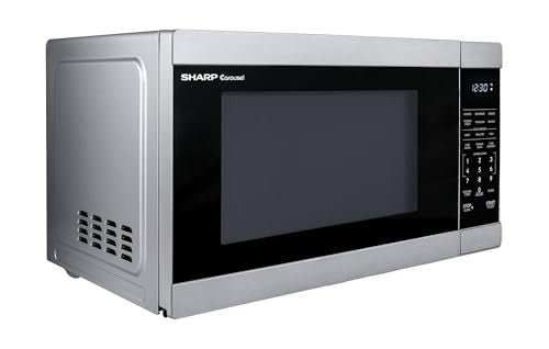 SHARP Countertop Microwave Oven with Removable 12.4" Carousel Turntable, 1000 Watt, 1.1 Cubic Feet, Stainless Steel - My Kitchen Products