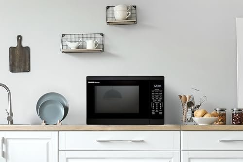 SHARP Countertop Microwave Oven with Removable 12.4" Carousel Turntable, 1100 Watt, 1.4 Cubic Feet, Black - My Kitchen Products