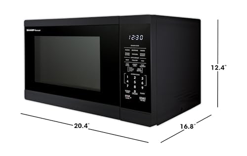 SHARP Countertop Microwave Oven with Removable 12.4" Carousel Turntable, 1100 Watt, 1.4 Cubic Feet, Black - My Kitchen Products