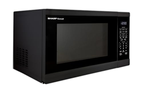 SHARP Countertop Microwave Oven with Removable 12.4" Carousel Turntable, 1100 Watt, 1.4 Cubic Feet, Black - My Kitchen Products