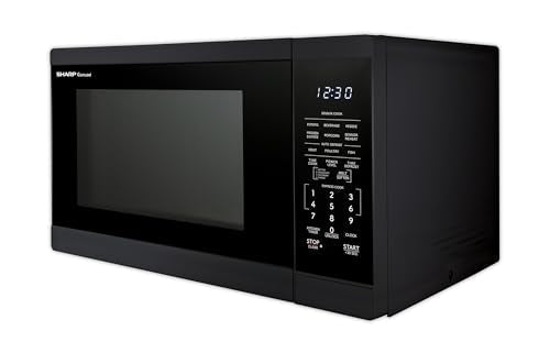 SHARP Countertop Microwave Oven with Removable 12.4" Carousel Turntable, 1100 Watt, 1.4 Cubic Feet, Black - My Kitchen Products