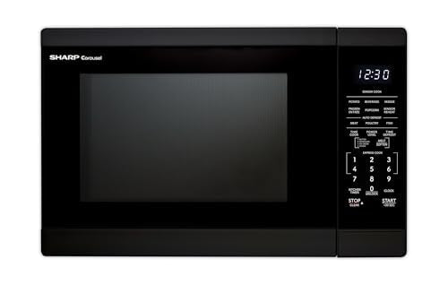 SHARP Countertop Microwave Oven with Removable 12.4" Carousel Turntable, 1100 Watt, 1.4 Cubic Feet, Black - My Kitchen Products