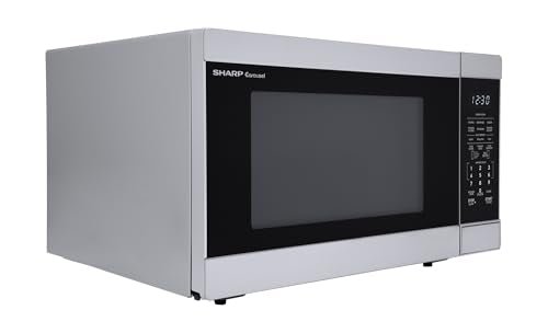 SHARP Countertop Microwave Oven with Removable 13.6" Carousel Turntable, 1100 Watt, 1.6 Cubic Feet, Stainless Steel - My Kitchen Products
