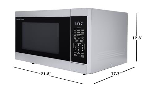 SHARP Countertop Microwave Oven with Removable 13.6" Carousel Turntable, 1100 Watt, 1.6 Cubic Feet, Stainless Steel - My Kitchen Products