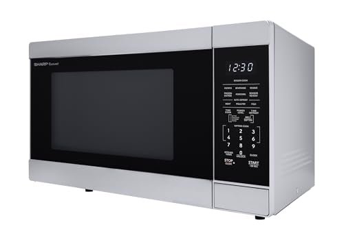SHARP Countertop Microwave Oven with Removable 13.6" Carousel Turntable, 1100 Watt, 1.6 Cubic Feet, Stainless Steel - My Kitchen Products