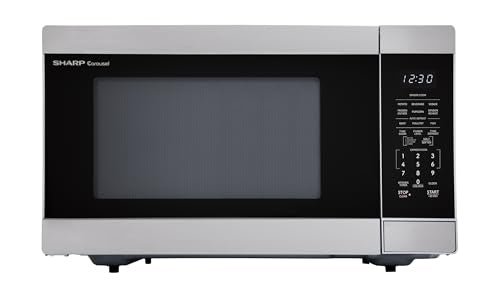 SHARP Countertop Microwave Oven with Removable 13.6" Carousel Turntable, 1100 Watt, 1.6 Cubic Feet, Stainless Steel - My Kitchen Products