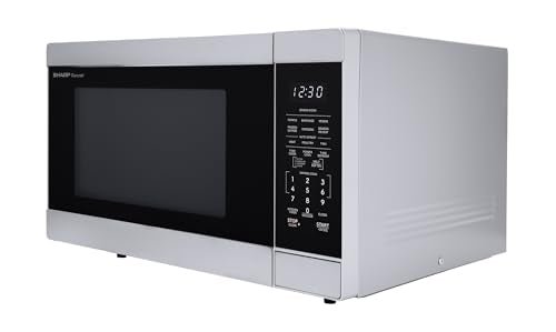 SHARP Countertop Microwave Oven with Removable 13.6" Carousel Turntable, 1100 Watt, 1.6 Cubic Feet, Stainless Steel - My Kitchen Products