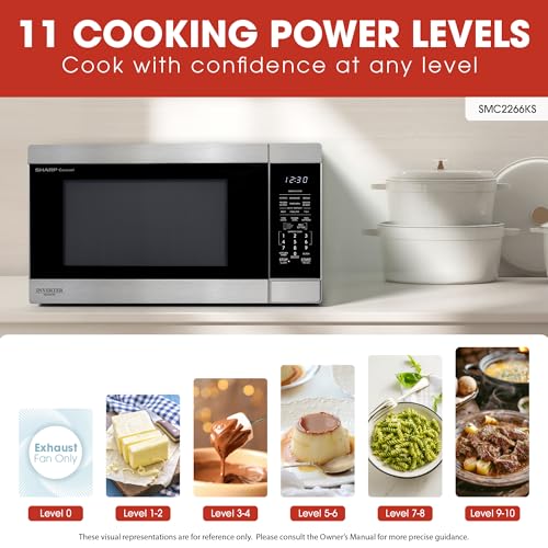 SHARP Countertop Microwave Oven with Removable 16.5" Carousel Turntable, 1200 Watt, 2.2 Cubic Feet, Stainless Steel - My Kitchen Products