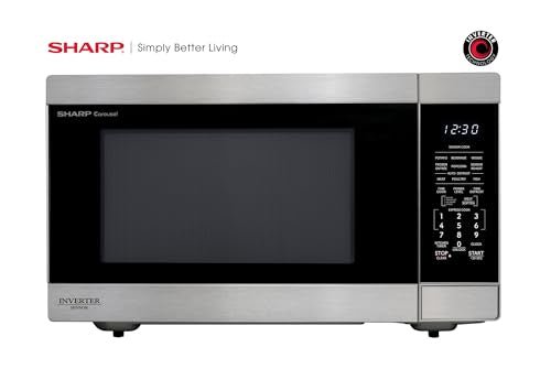 SHARP Countertop Microwave Oven with Removable 16.5" Carousel Turntable, 1200 Watt, 2.2 Cubic Feet, Stainless Steel - My Kitchen Products