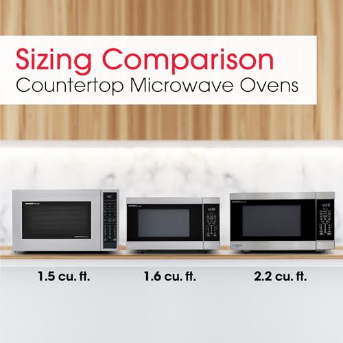 SHARP Countertop Microwave Oven with Removable 16.5" Carousel Turntable, 1200 Watt, 2.2 Cubic Feet, Stainless Steel - My Kitchen Products