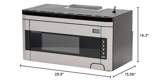 Sharp R1514TY 1-1/2-Cubic-Foot 1000-Watt Over-the-Range Microwave, Stainless - My Kitchen Products