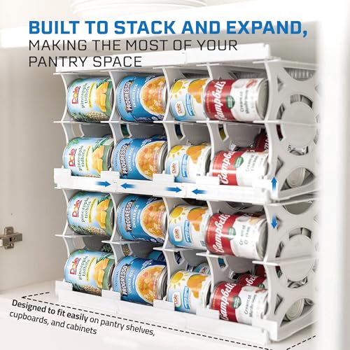 Shelf Reliance Cansolidator Pantry Plus - 1-Pack Can Organizer for Pantry, Stackable Soda Can Storage for Kitchen, Holds 60 Cans of Food or Soda - My Kitchen Products