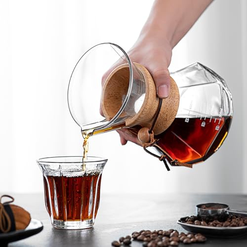 shoxil Pour Over Coffee Maker Set – 40oz Gooseneck Kettle with Thermometer, Coffee Grinder & 20oz Drip Coffee Maker – Stainless Steel Pour Over Coffee Set - My Kitchen Products