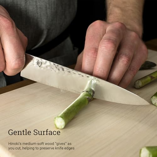 Shun Cutlery Medium Hinoki Cutting Board, 15.75" x 10.75" Wooden Japanese Chopping Board for Kitchen, Medium-Soft Wood Preserves Knife Edges, Forest Stewardship Council Certified - My Kitchen Products