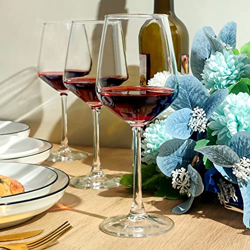 SHYRC Wine Glasses Set of 8, 12oz Clear Red/White, Long Stem Wine Glasses for Party, Wedding and Home - My Kitchen Products