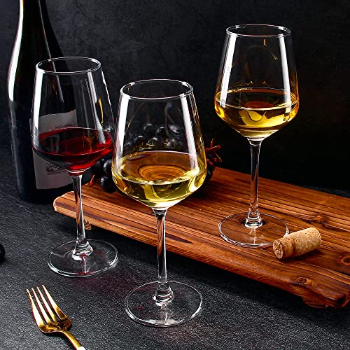 SHYRC Wine Glasses Set of 8, 12oz Clear Red/White, Long Stem Wine Glasses for Party, Wedding and Home - My Kitchen Products