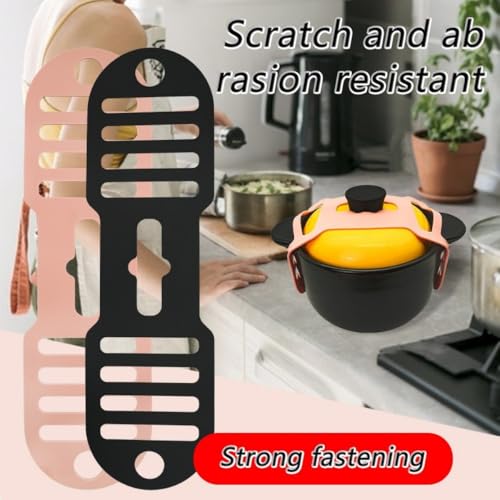 Silicone Lid Lock Strap for Crockpot Slow Cooker (6/7/8 Quart) - Universal Crockpot Lid Holder & Rubber Strap Alternative | Heat-Resistant, No-Spill Design Transport Accessories (Black) - My Kitchen Products