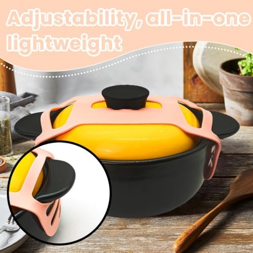 Silicone Lid Lock Strap for Crockpot Slow Cooker (6/7/8 Quart) - Universal Crockpot Lid Holder & Rubber Strap Alternative | Heat-Resistant, No-Spill Design Transport Accessories (Black) - My Kitchen Products