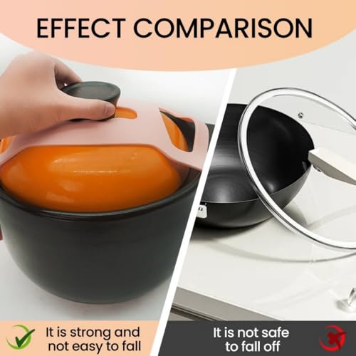 Silicone Lid Lock Strap for Crockpot Slow Cooker (6/7/8 Quart) - Universal Crockpot Lid Holder & Rubber Strap Alternative | Heat-Resistant, No-Spill Design Transport Accessories (Black) - My Kitchen Products