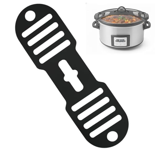 Silicone Lid Lock Strap for Crockpot Slow Cooker (6/7/8 Quart) - Universal Crockpot Lid Holder & Rubber Strap Alternative | Heat-Resistant, No-Spill Design Transport Accessories (Black) - My Kitchen Products
