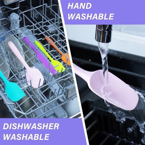 Silicone Spatula Set, 5 Piece Food Grade Rubber Spatulas for Baking, Cooking, and Mixing High Heat Resistant Non Stick Dishwasher Safe BPA-Free (Multicolor) - My Kitchen Products