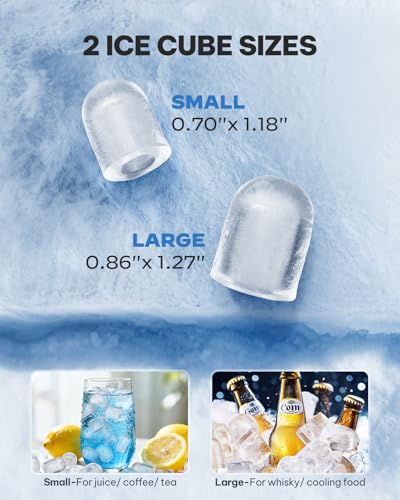 Silonn Ice Maker Countertop, Portable Ice Machine with Carry Handle, Self-Cleaning Ice Makers with Basket and Scoop, 9 Cubes in 6 Mins, 26 lbs per Day, Ideal for Home, Kitchen, Camping, RV - My Kitchen Products