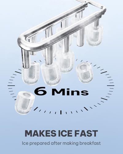 Silonn Ice Maker Countertop, Portable Ice Machine with Carry Handle, Self-Cleaning Ice Makers with Basket and Scoop, 9 Cubes in 6 Mins, 26 lbs per Day, Ideal for Home, Kitchen, Camping, RV - My Kitchen Products