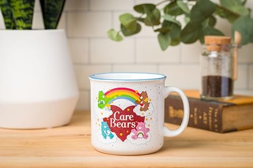 Silver Buffalo Care Bears Featuring Good Luck, Tenderheart, Bedtime, and Cheer Bear Rainbow Heart Ceramic Camper Mug, 20 Ounces - My Kitchen Products