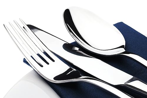 Silverware Set for 8, 45 Piece Stainless Steel Flatware Cutlery Fork and Spoon Set with Serving Utensils Set, Dishwasher Safe, Gift Package for Wedding Housewarming - My Kitchen Products