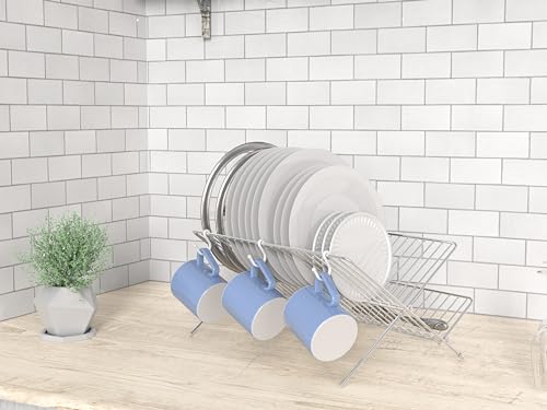 Simple Houseware Collapsible Dish Drying Rack, Chrome - My Kitchen Products